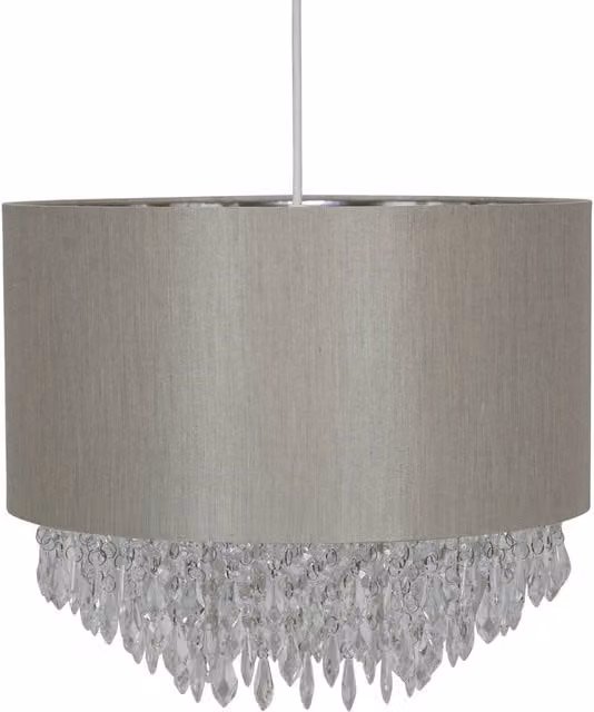 K LIVING Waverly Beaded Droplet Chandelier Pendant Ceiling Light in Camel and Beige