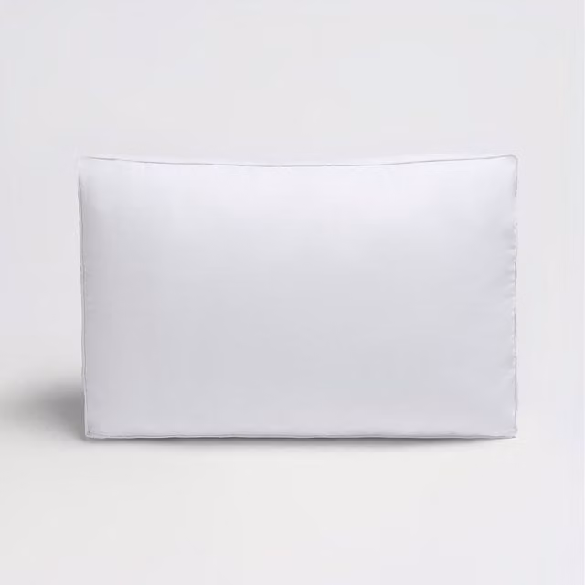 OHS Hotel Living White Cotton Rectangular Box Pillow