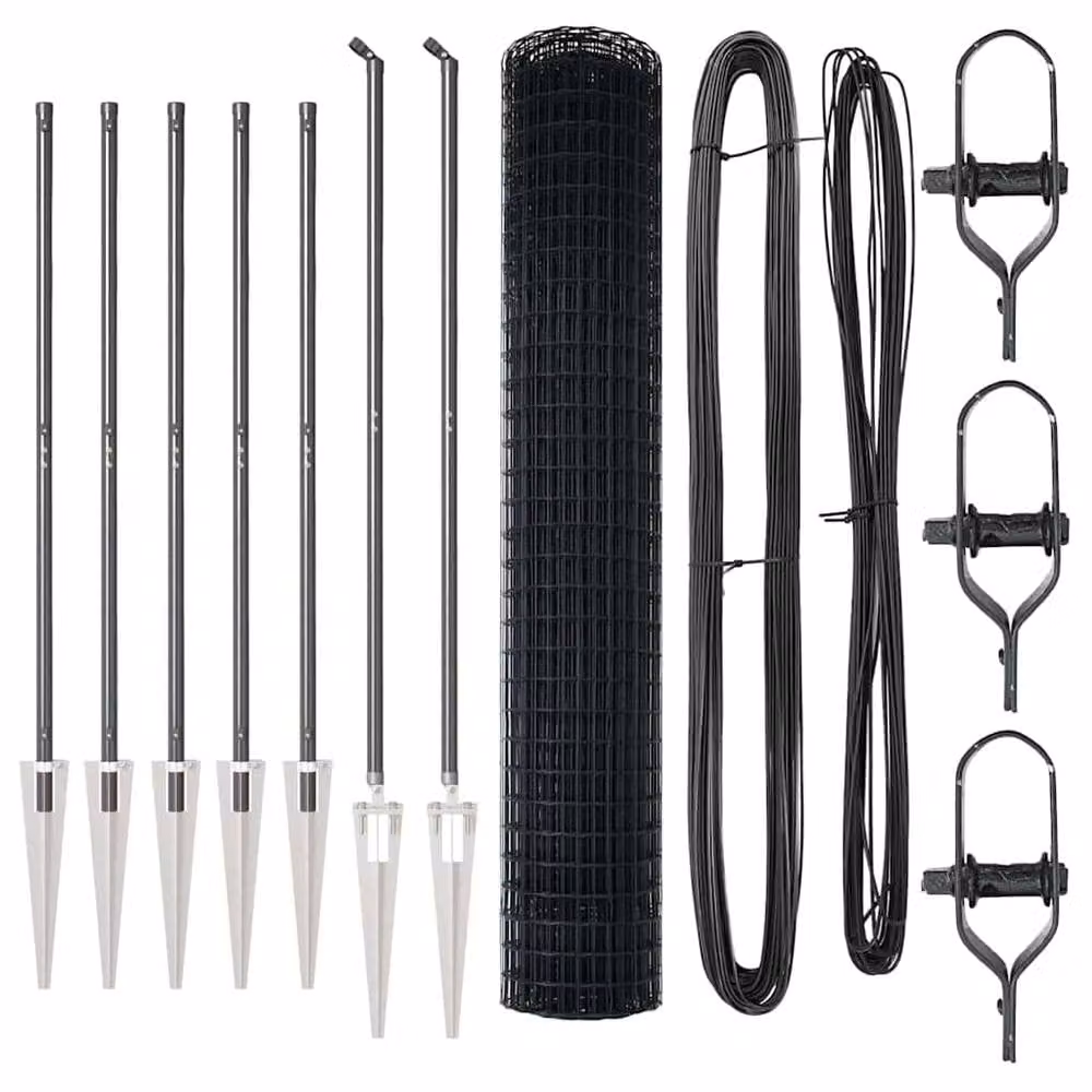 Berkfield Home Euro Fence with 7 Spike Posts, Grey Galvanised Steel, 1.5 x 10 m – 4