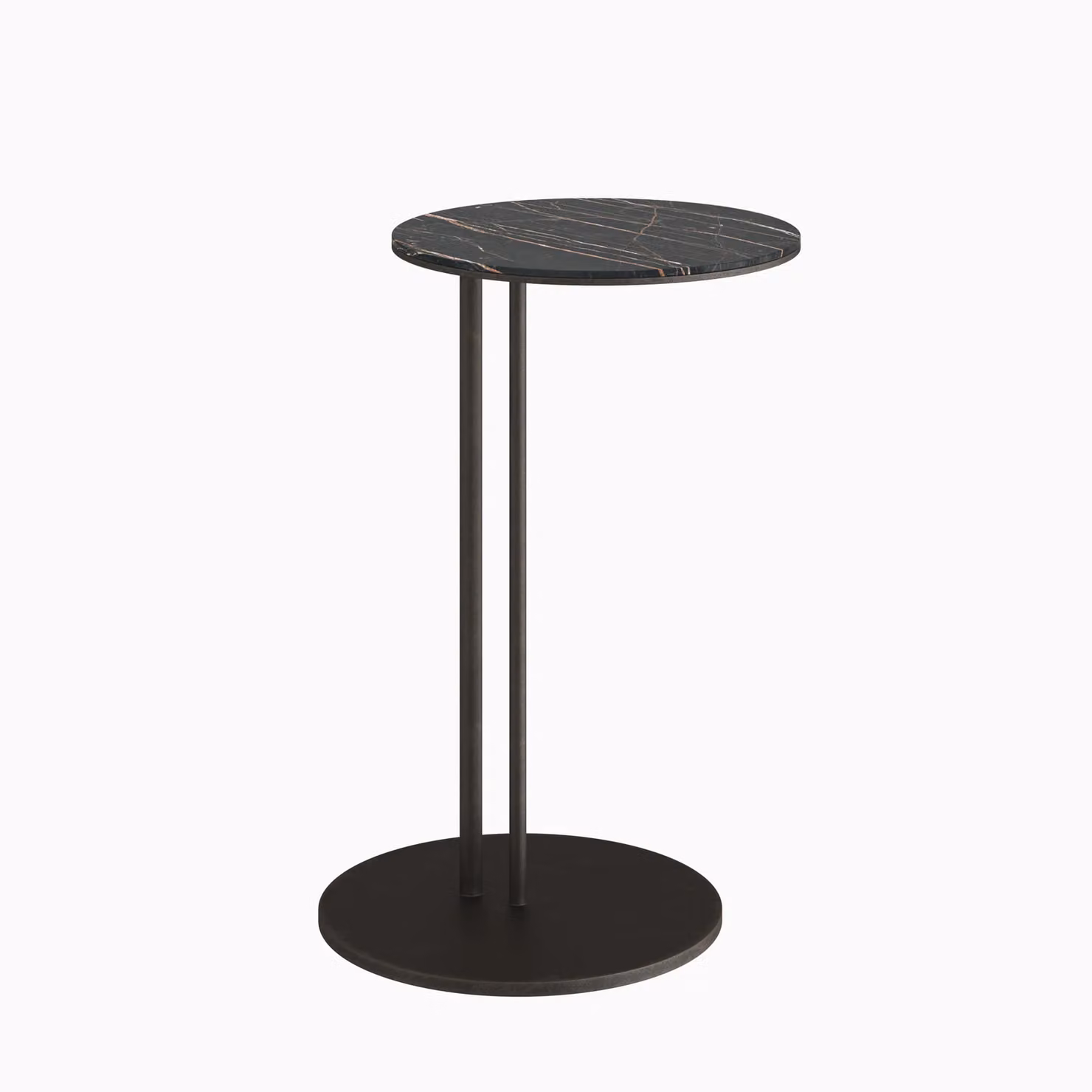 Dome Deco TRENTO M Side Table with Black Marble Top