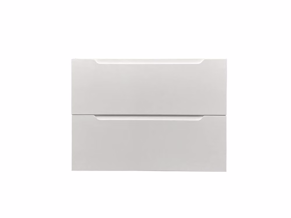 Vente-unique STEFANIE Suspended Single Basin Unit in White, W: 80 cm, D: 46 cm, H: 57 cm – 2