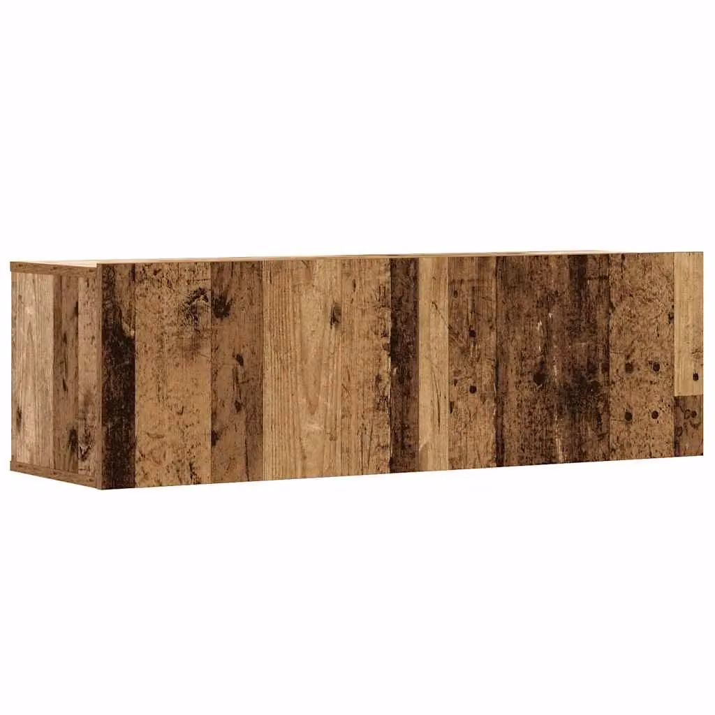 Berkfield Home 6 Piece Wall-mounted TV Cabinet Set in Brown Old Wood Finish – 3