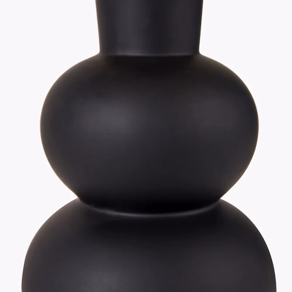 Ruma Set of 2 Aaliyah Black Curved Ceramic Table Lamps – 4