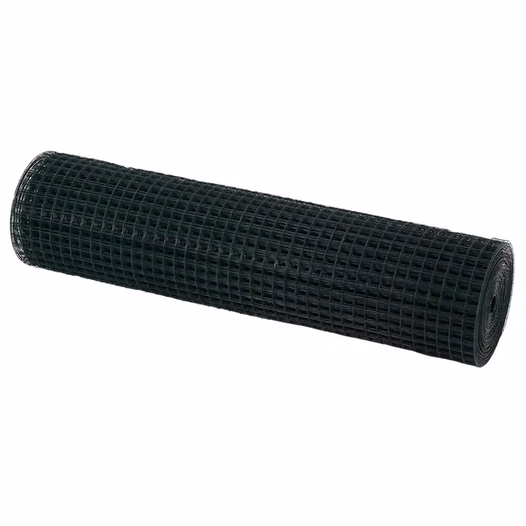 Berkfield Home Green PVC-Coated Steel Welded Wire Fence, Single-Bar, H: 0.6 m x W: 50 m