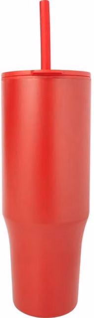 Floso Brady Insulated 900ml Mug with Straw in Red