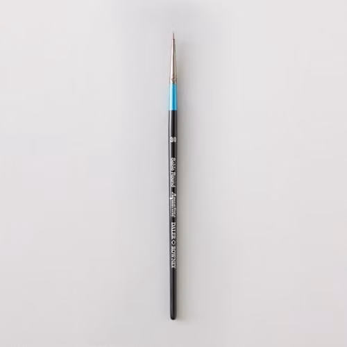 Daler-Rowney Aquafine Round Watercolour Brush, 3/0, Natural Sable Hair, Short Handle, Beige