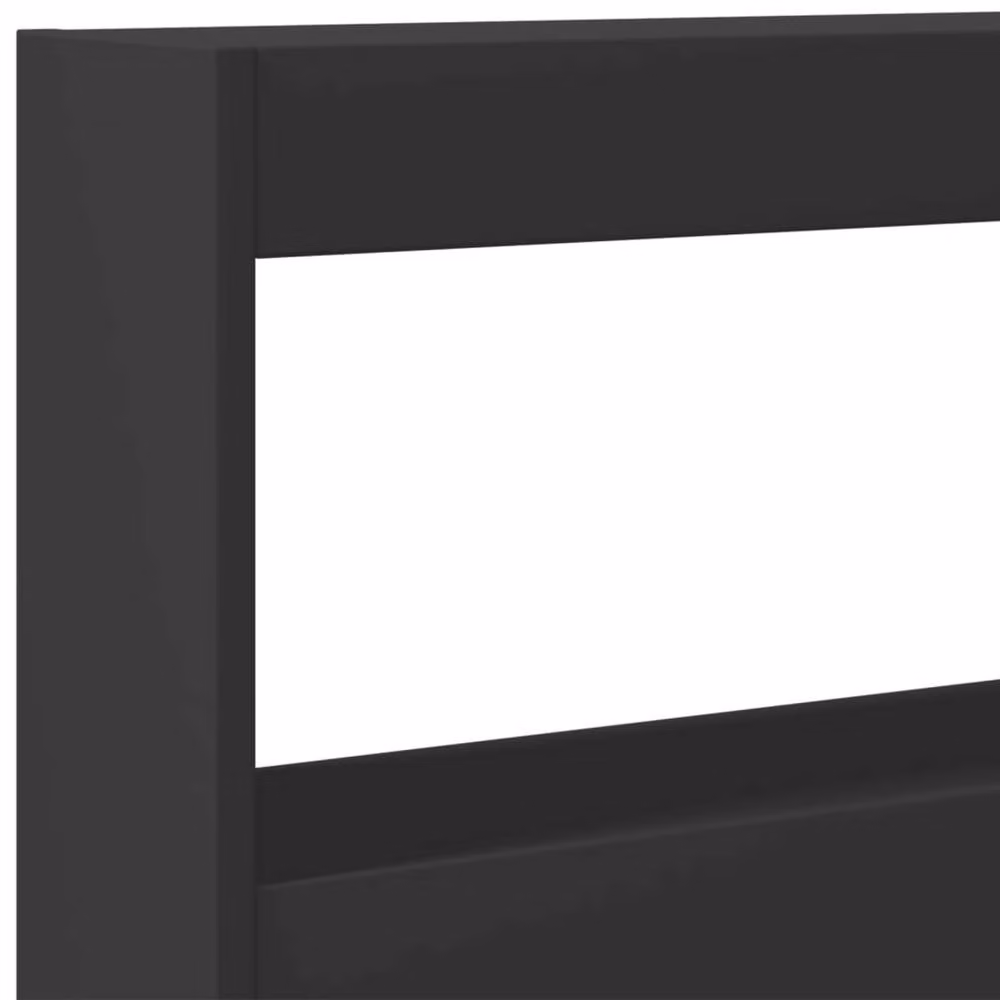 Berkfield Home LED Headboard Cabinet in Black, W: 160 cm, D: 17 cm, H: 102 cm – 6