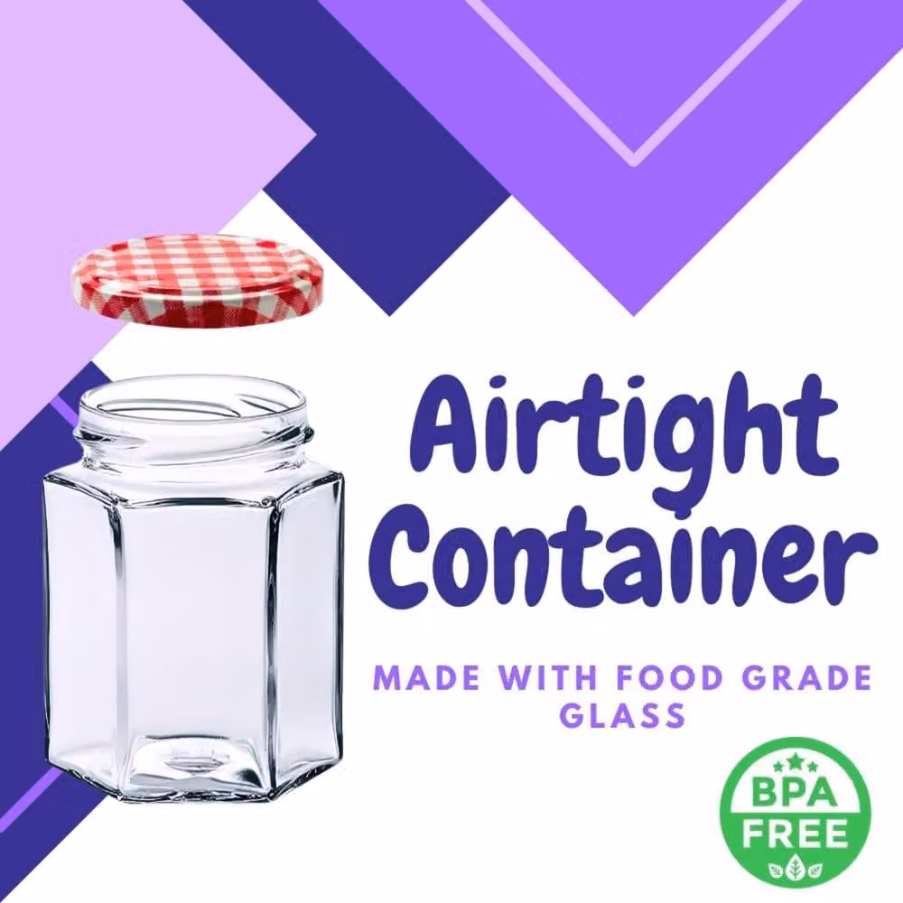 Trendi Set of 12 Transparent Glass Storage Jars with Gold Lids – 4
