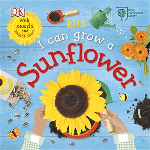 DK RHS I Can Grow A Sunflower Life Cycle Board Book, Multicolour