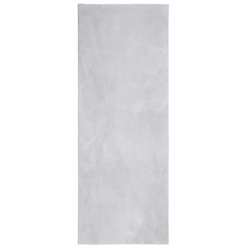 Berkfield Home HUARTE Grey Short Pile Washable Polyester Rug W: 80 cm, L: 200 cm – 1