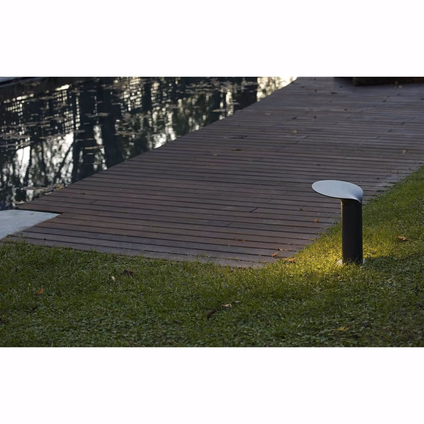 Netlighting Lotus Outdoor LED Bollard Pedestal Lamp, Dark Grey, 18W, 3000K Warm White, IP65 – 2