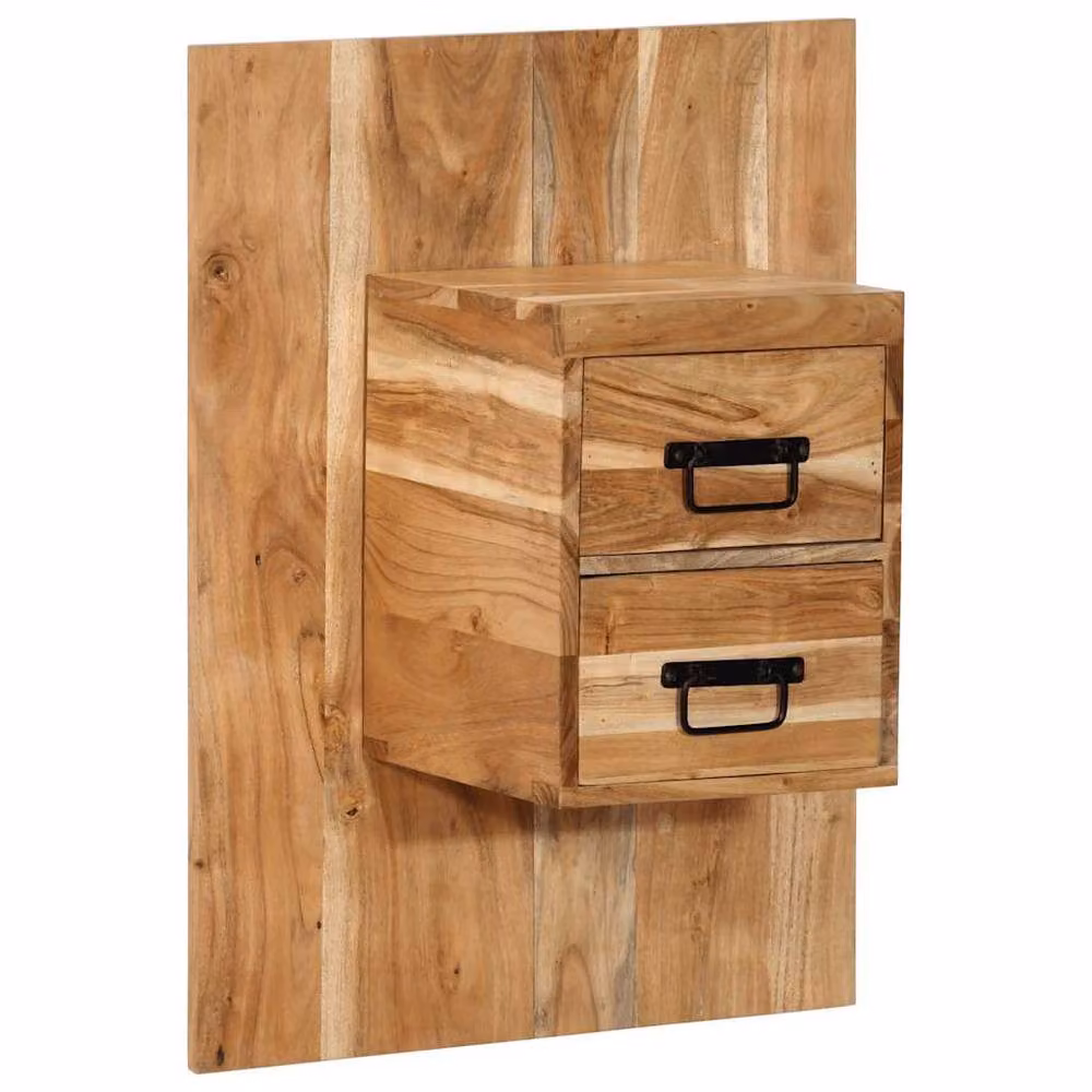 Berkfield Home Acacia Wood Bedside Cabinet in Brown, W/D/H: 60 x 32 x 80 cm – 2