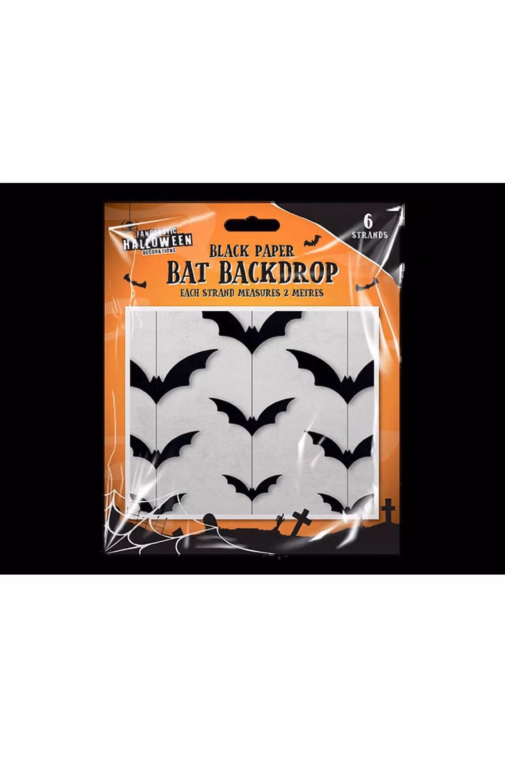 KDMD Black Paper Bat Hanging Backdrop for Halloween Parties, 4 Pack, Width: 200 cm – 2