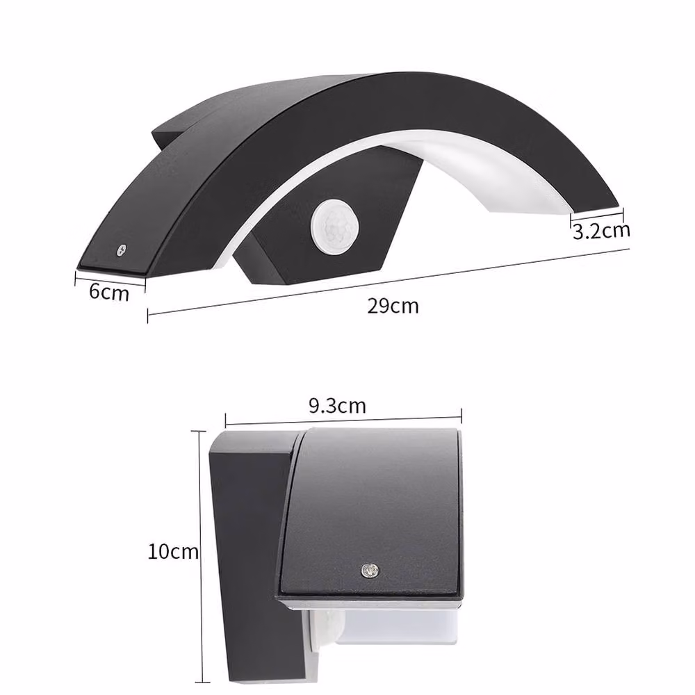 ExtraStar Motion-Activated LED Outdoor Wall Light in Black – 6