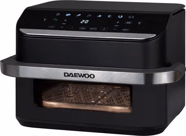 Daewoo 10L Megadrawer Dual Zone Air Fryer with Digital Display, Black
