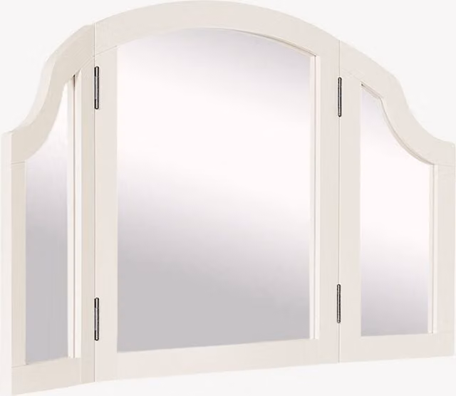 Gainsborough Antique White and Beige Tabletop 3-Way Dressing Table Mirror