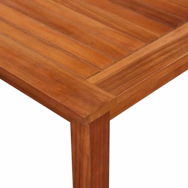 Berkfield Home Square Garden Table in Brown Solid Acacia Wood W/D/H: 85 x 85 x 74 cm