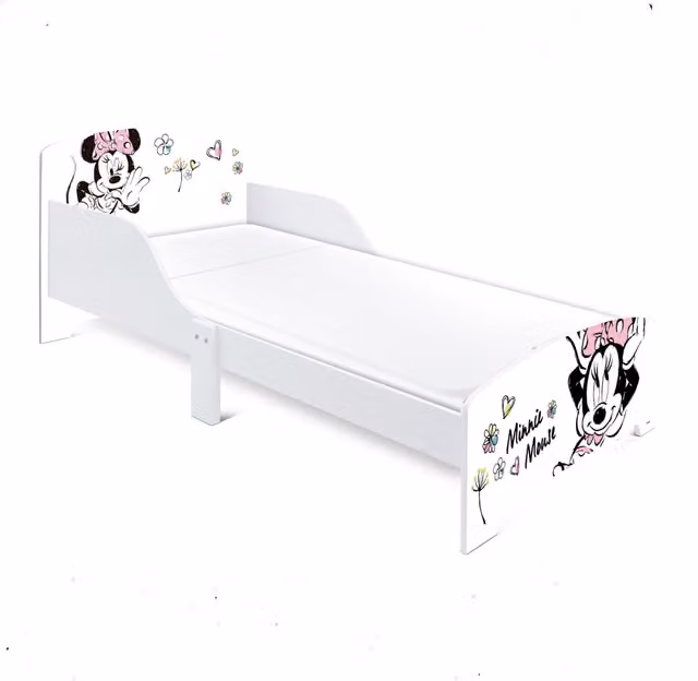 Minnie Mouse Classic Childrens Toddler Bed Frame in White
