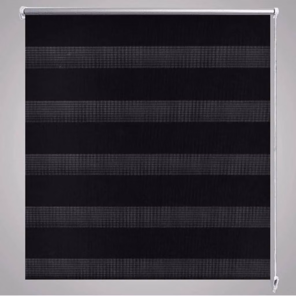Berkfield Home Zebra Day and Night Blind in Black and White, W: 40 cm, H: 100 cm – 3
