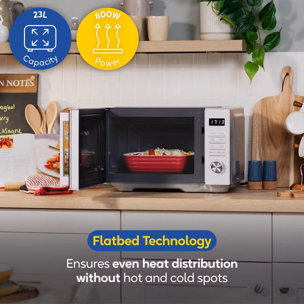 Russell Hobbs RHFM2365 Silver 23L Flatbed Digital Solo Microwave – 3