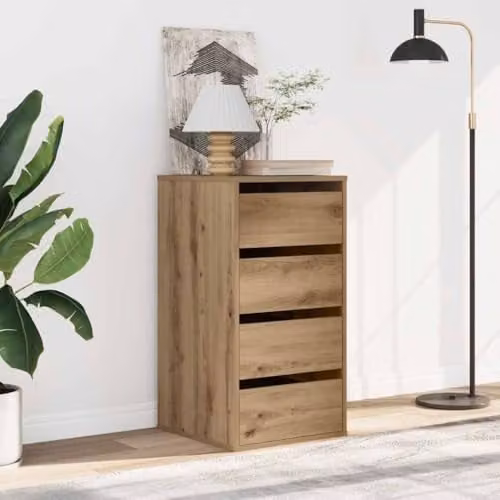 vidaXL Corner Chest of Drawers in Artisan Oak, W: 40 cm, D: 41 cm, H: 76 cm – 2
