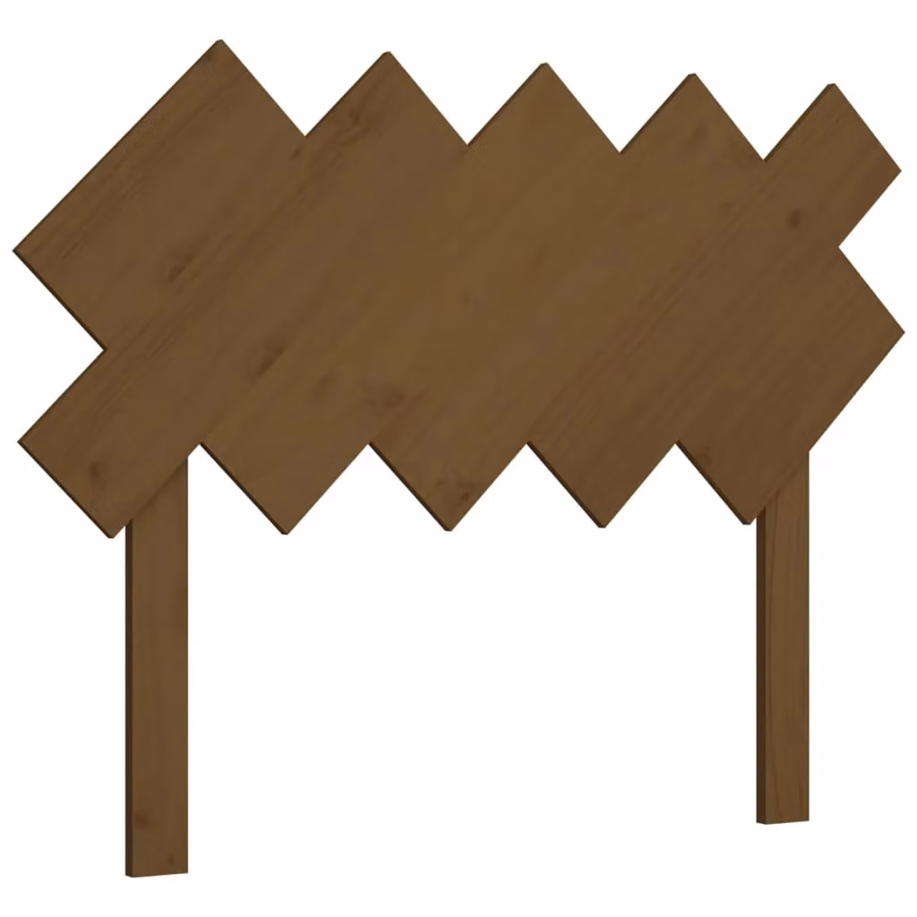 Berkfield Home Rustic Solid Wood Pine Bed Headboard in Honey Brown, W: 104 cm, D: 3 cm, H: 80.5 cm – 2