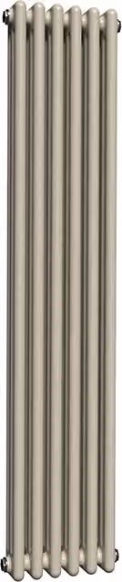 Lux Heat Vertical Coloured Column Radiator in Moon Dust, 3 Column, H: 150 cm, W: 29 cm