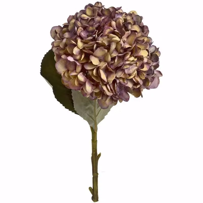 Love Lace Autumn Burgundy Hydrangea Artificial Textile Flower in Red and Purple – 3