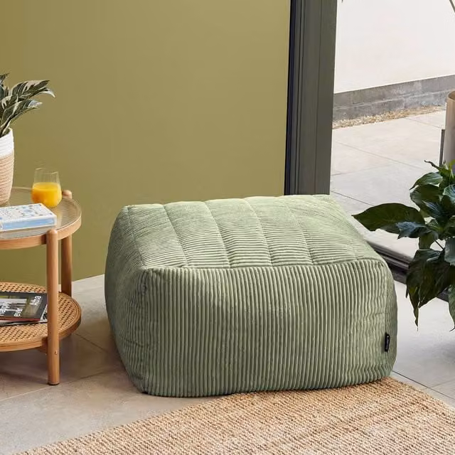 ICON Noa Bean Bag Slab in Green Jumbo Cord – 1