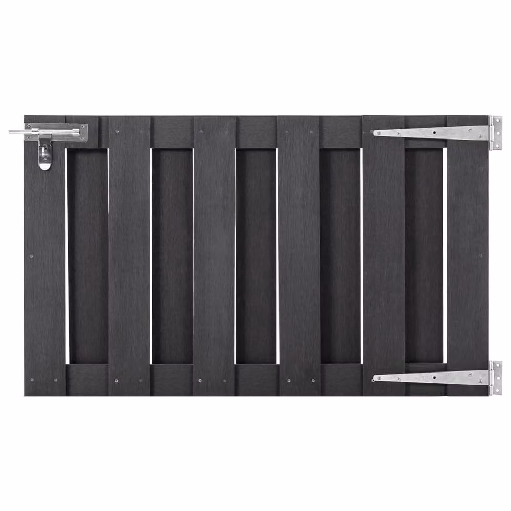 Berkfield Home Durable WPC Sliding Garden Gate, Grey, W: 100 cm, H: 60 cm – 2