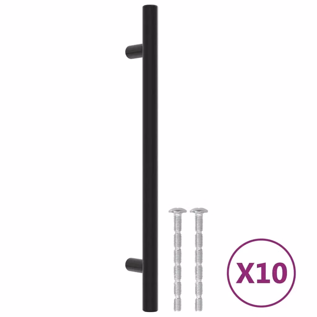 Berkfield Home 10 Pack Matt Black Stainless Steel Bar Cabinet Handles, 160 mm – 2