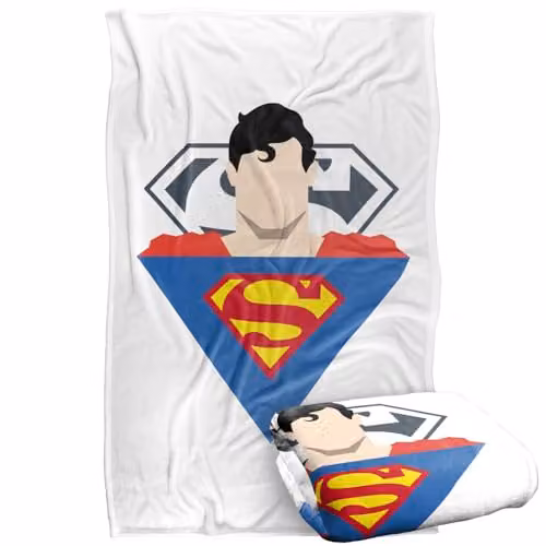 Warner Bros. Superman Silky Touch Super Soft Fleece Throw Blanket, Multicolour, W: 91.44 cm x L: 147 cm – 1
