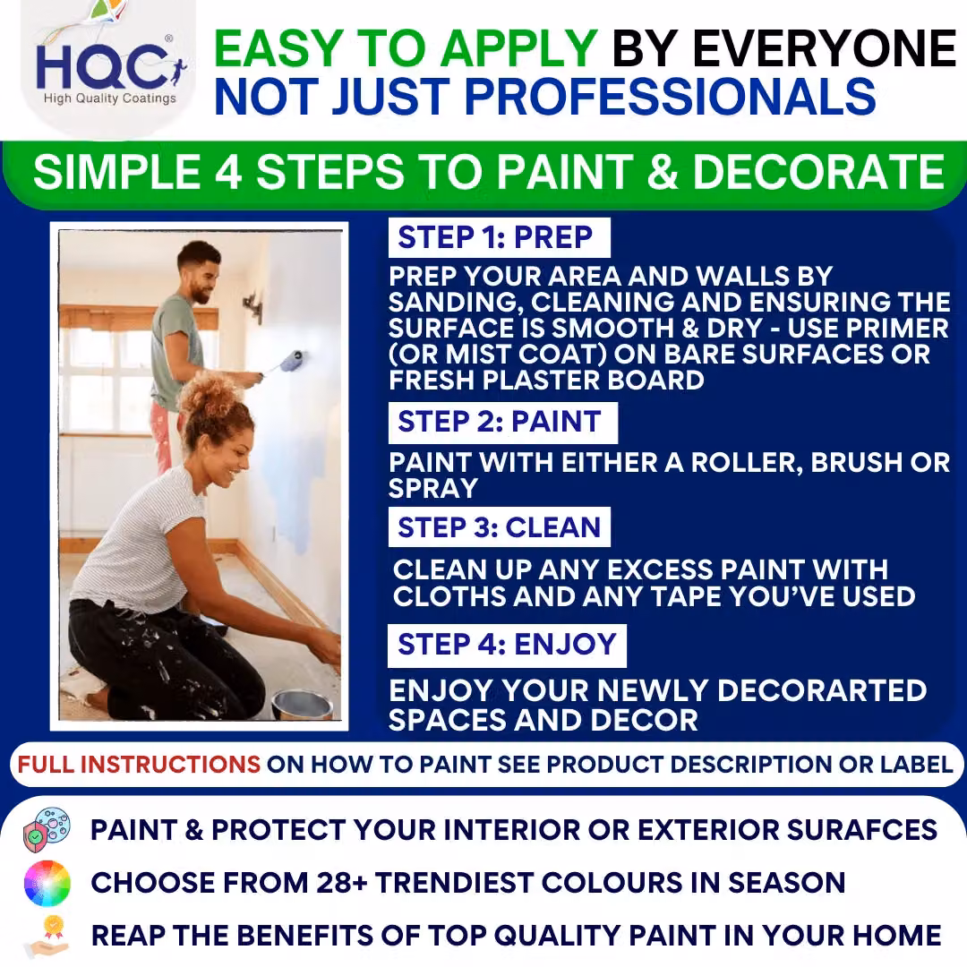 HQC PAINTS Opaque Wood Shed and Fence Paint, Green, 1 l – 7