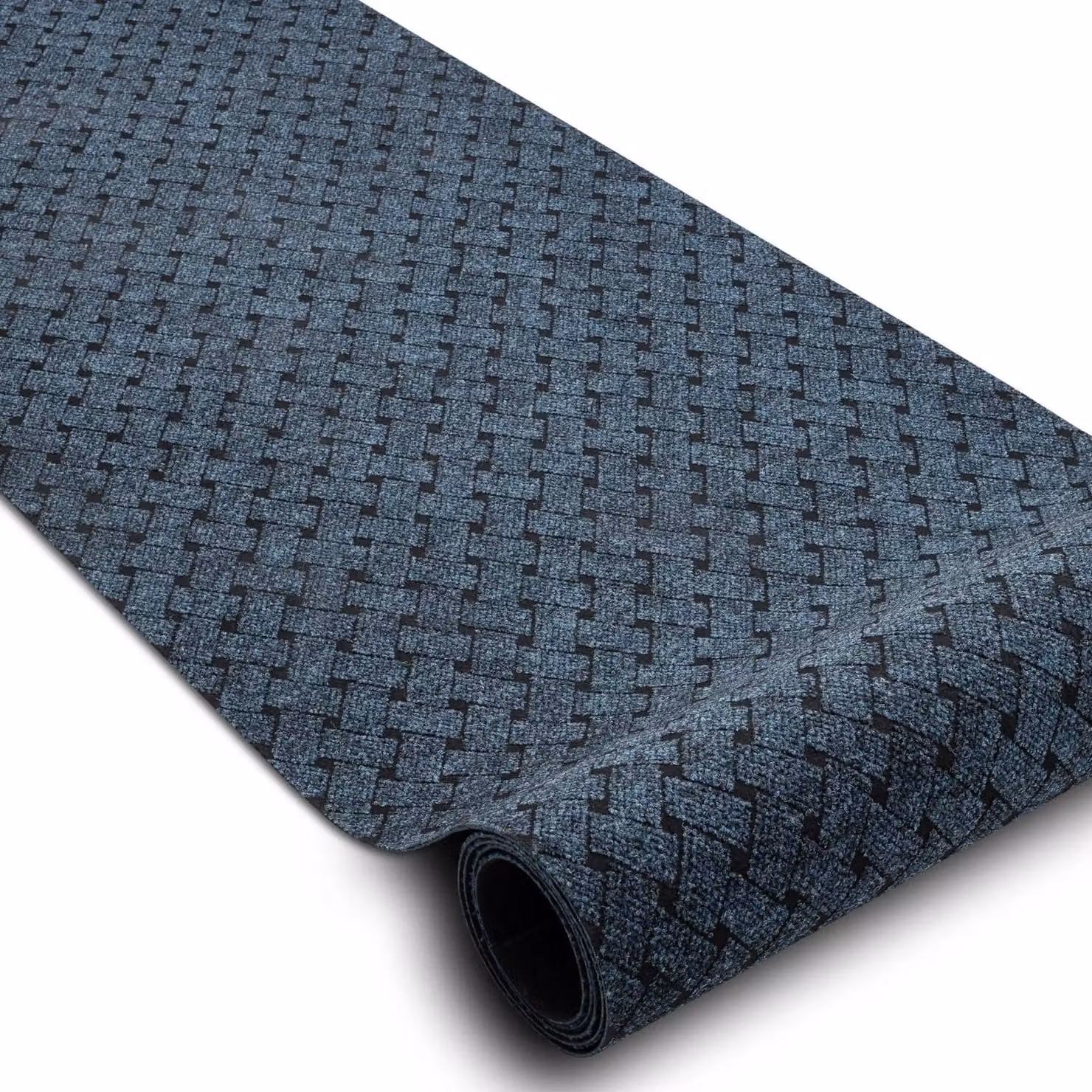 RugsX Blue Non-Slip Polypropylene Hallway Runner, W: 100 cm, L: 290 cm – 2