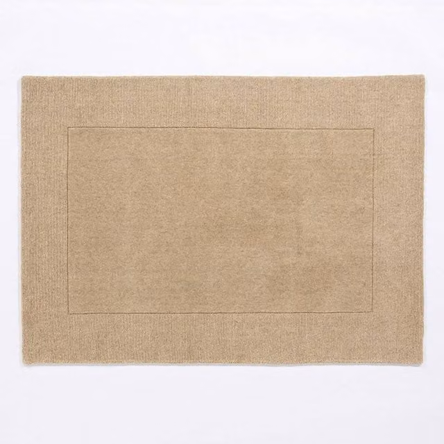 Esselle Esme Large Wool Rug in Beige, W: 160 cm, L: 230 cm