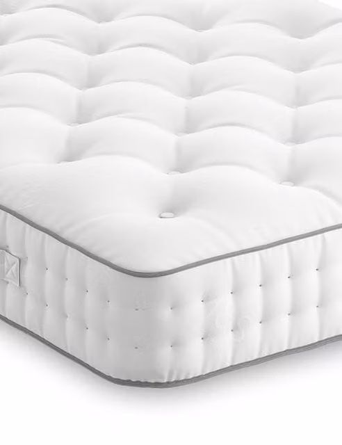 M&S 1000 Pocket Spring Medium Mattress in White, W/D/H: 180 x 200 cm