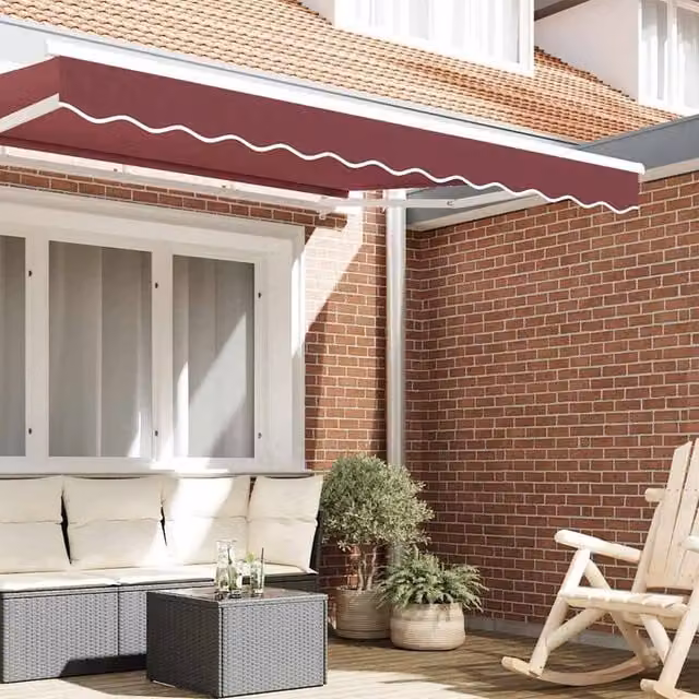 Berkfield Home Burgundy Polyester Awning Valance for 2.5 m Frame, W: 230 cm, H: 20 cm – 1