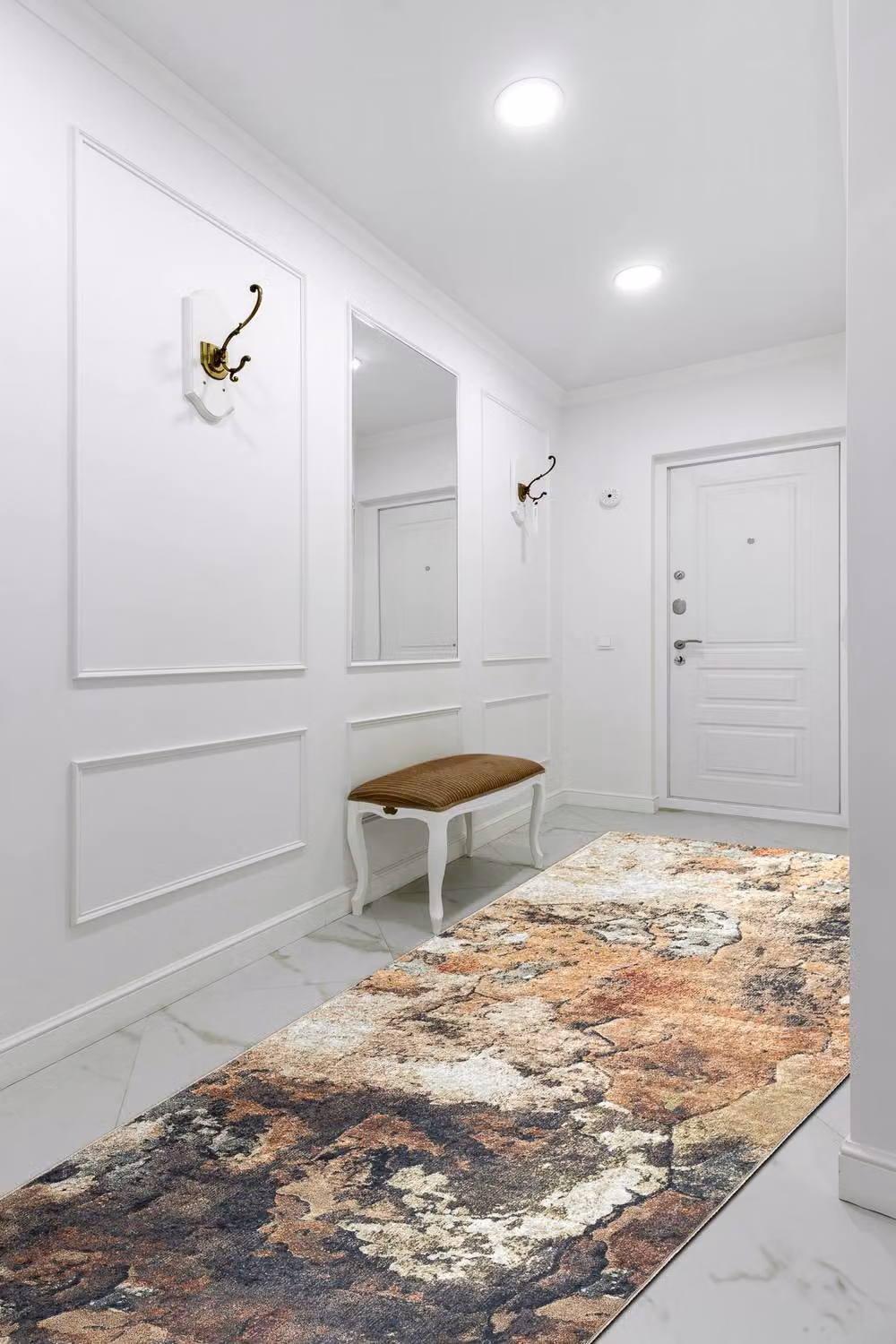 RugsX Anti-Slip Lotus Runner in Beige and Multicolour, W/D/H: 120 x 450 cm – 3