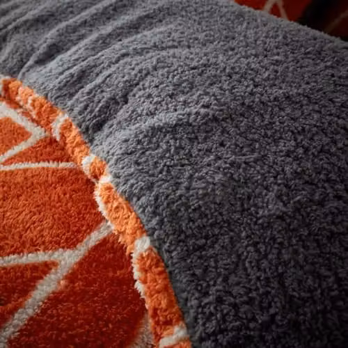 Gaveno Cavailia Teddy Fleece Duvet Cover and Pillowcase Set in Rust Orange, Single Size (90 x 200 cm) – 4