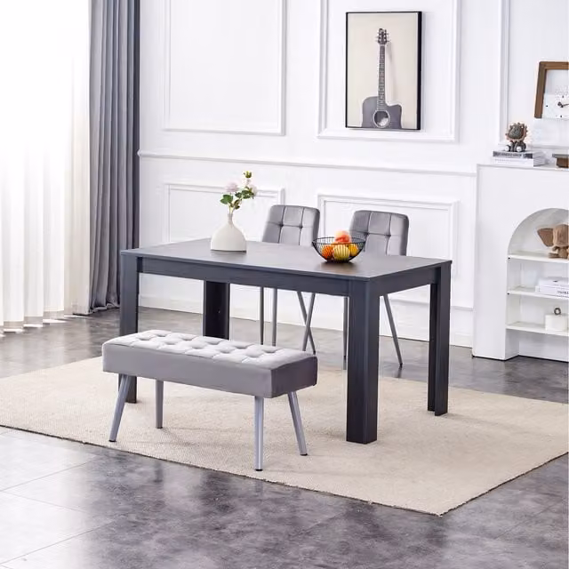 Kosy Koala Arrow Dining Set with Table, 2 Chairs and 1 Bench in Charcoal