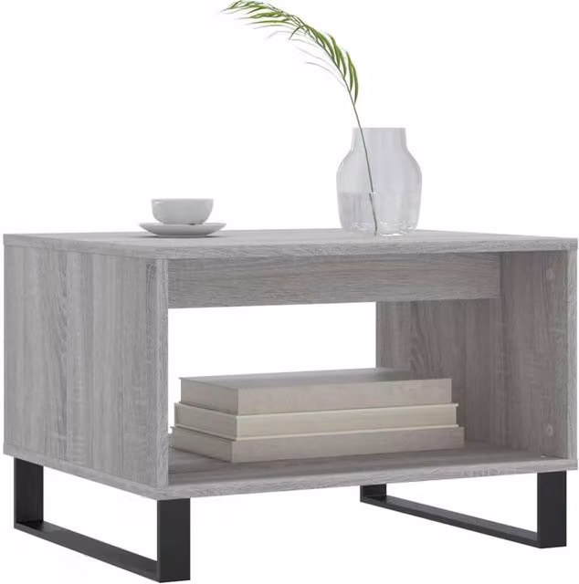 Berkfield Home Decorative Coffee Table in Grey Sonoma, W/D/H: 60 x 50 x 40 cm – 1
