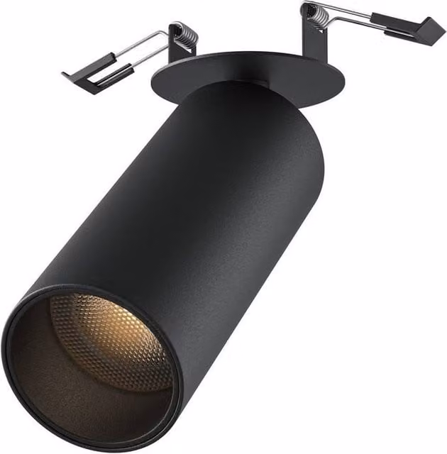 Netlighting Focus LED Recessed Downlight in Black, 3000K Warm White, 950lm
