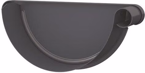 Lindab Galvanised Steel Gutter Box, Grey, 190mm