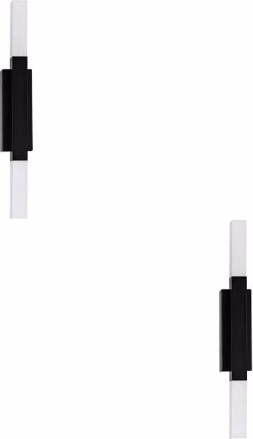 Loops 2 Pack Modern Black LED Mirror Wall Lights with Up and Down Lighting