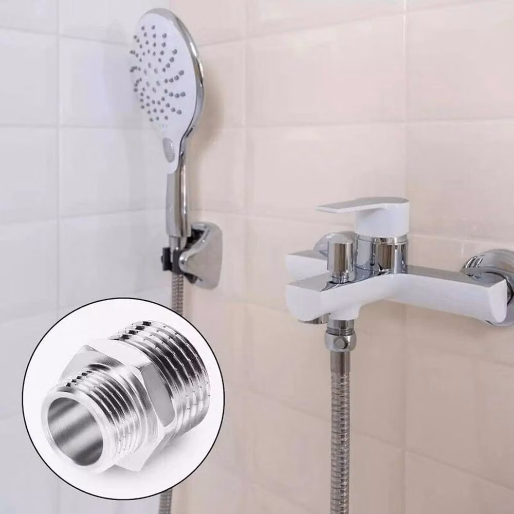 SPETLEK 2x Silver Shower Hose Connectors – 2