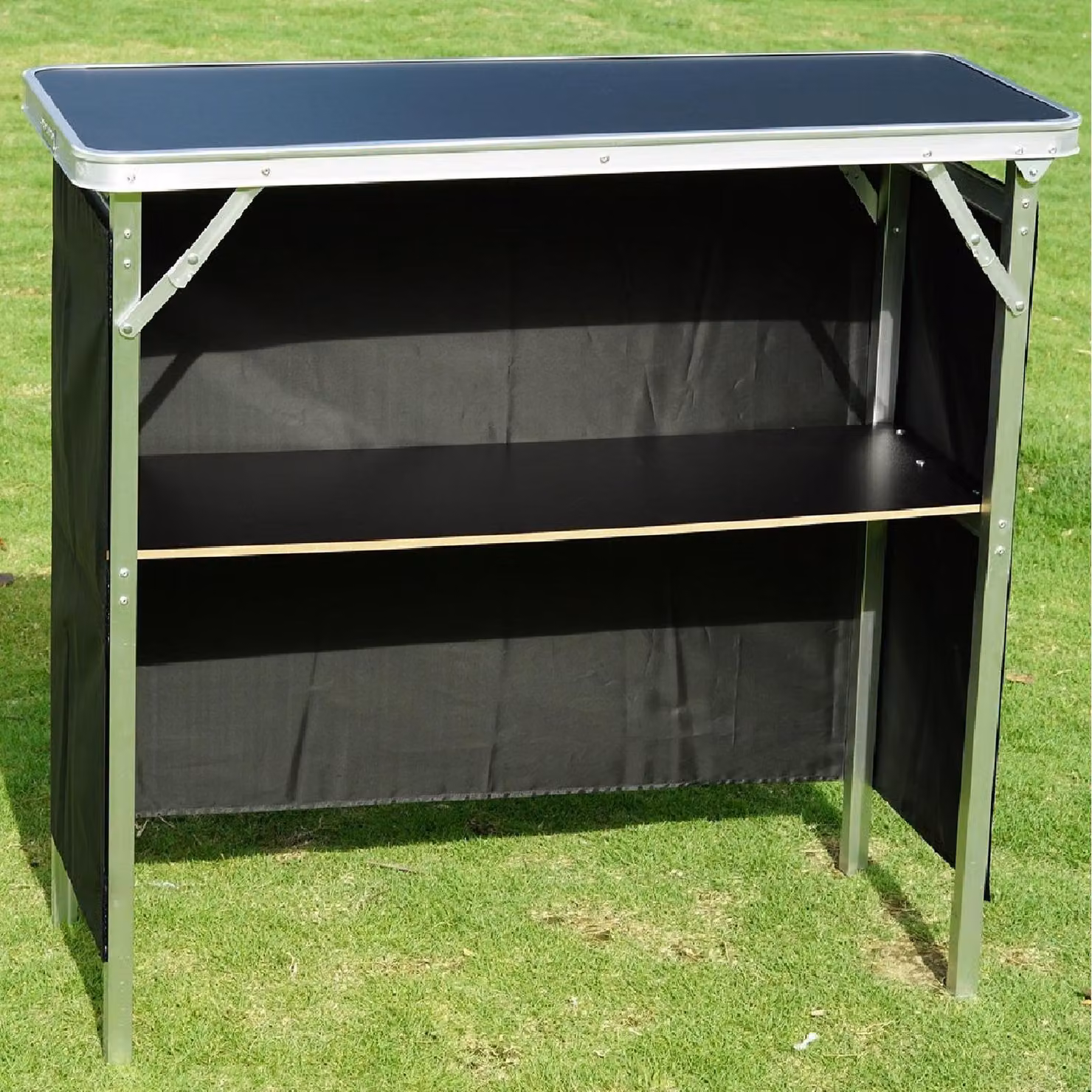 Gr8 Garden Portable Folding Bistro Bar Table with Carry Case in Silver and Black – 2