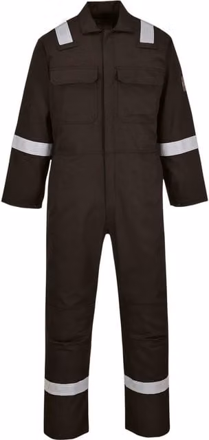 Portwest Bizweld Iona Work Overall Coverall in Black, Size: XXL