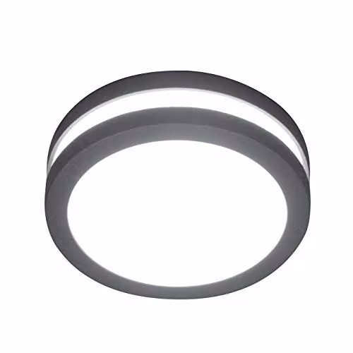 Loops IP54 Outdoor Wall or Ceiling Light in Grey with LED GX53 9W Bulb