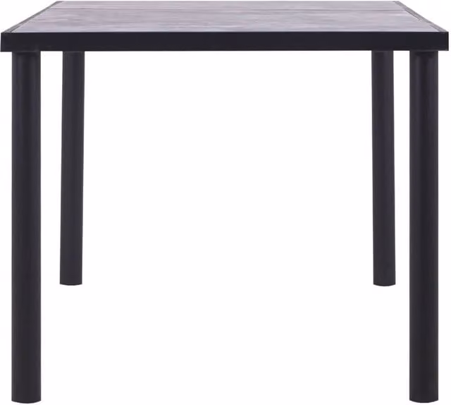 Berkfield Home Modern Rectangular Dining Table in Black and Concrete Grey, W/D/H: 180 x 90 x 75 cm – 1