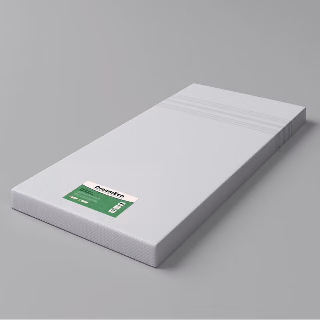 DreamEco Antibacterial Comfort Foam Mattress, White, W/D/H: 90 x 190 x 15 cm